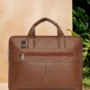 TS01 with background image Strapit Slim Satchel 16 inches PU leather - view 2